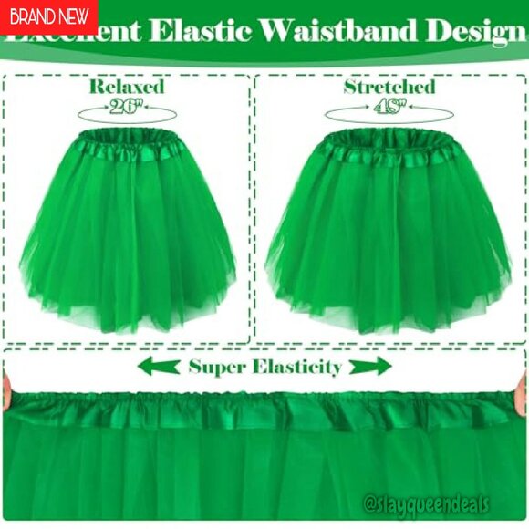5 Layer Tulle Tutu Skirt One Size Adjustable Waist Fluffy Party Costume - Picture 6 of 7